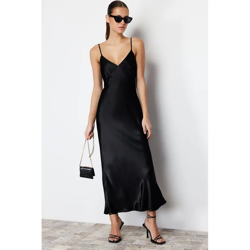Women's Plain Maxi Suspended Day / Night Regular Dress