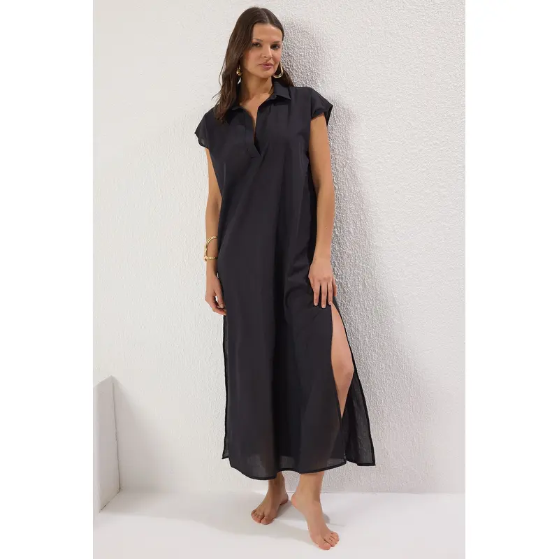 Women's Straight Midi Short Beachwear Fitted Dress