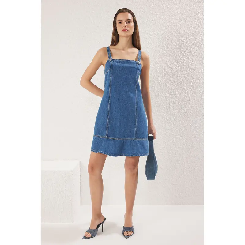 Women's Plain Short Spaghetti Strap Casual Relaxed Fit Dress