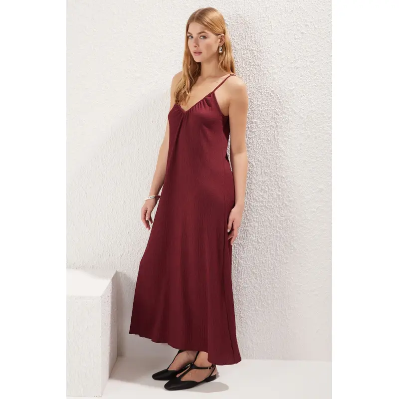 Women's Plain Maxi Spaghetti Strap Casual Relaxed Fit Dress