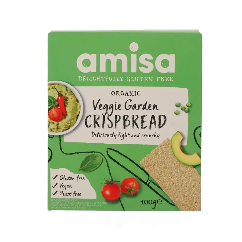 AMISA Organic Gluten Free Veggie Garden Crispbread  (100g)