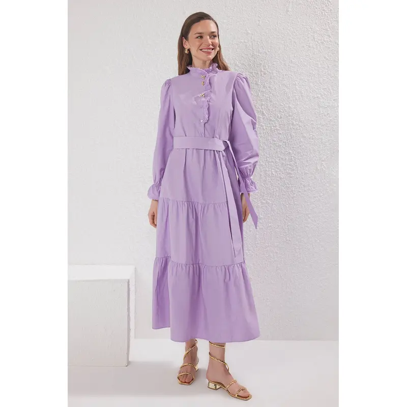 Modest Women's Purple Straight Long Long Casual/daily Regular Hijab Dress