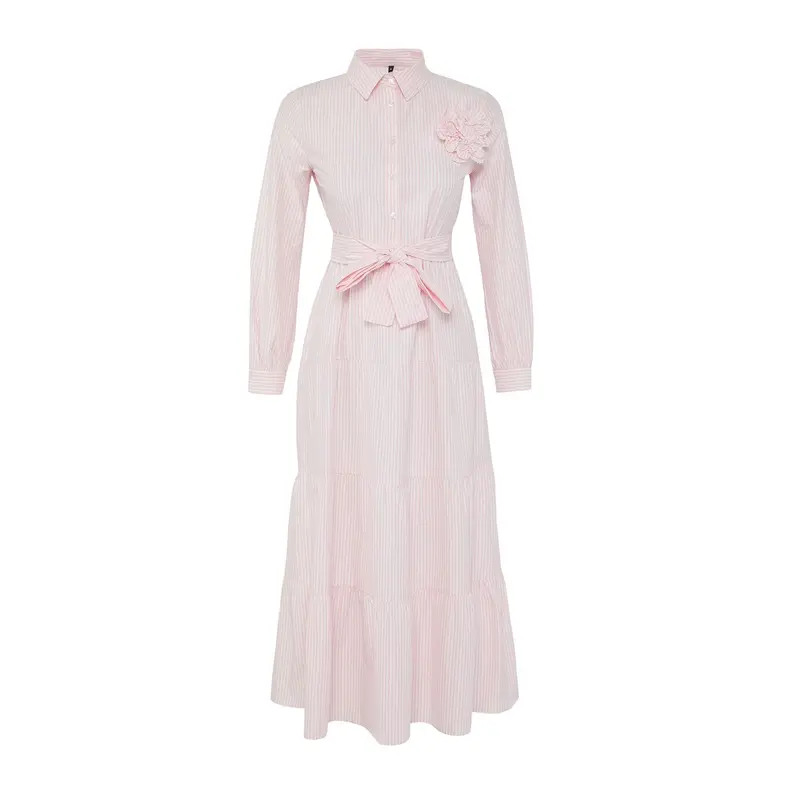 Modest Women's Striped Long Long Casual/daily Regular Hijab Dress