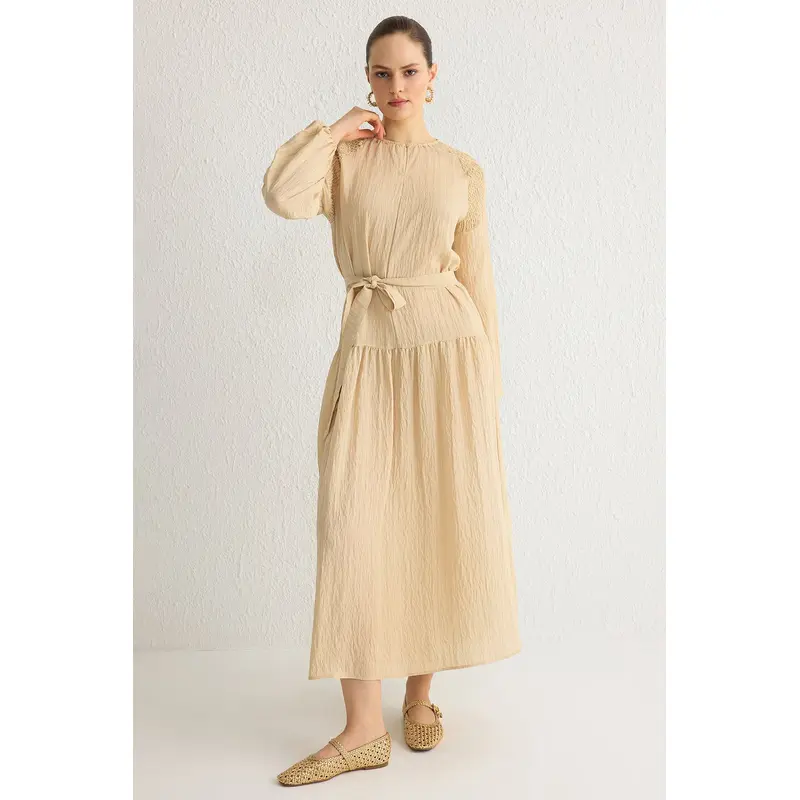 Modest Women's Plain Midi Long Casual Relaxed Fit Modest Dresses