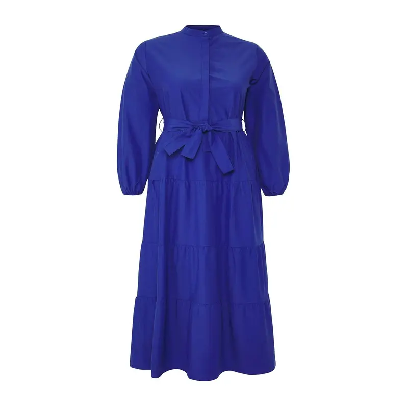 Modest Women's Navy Blue Straight Maxi Long Casual/daily Relaxed Modest Dresses