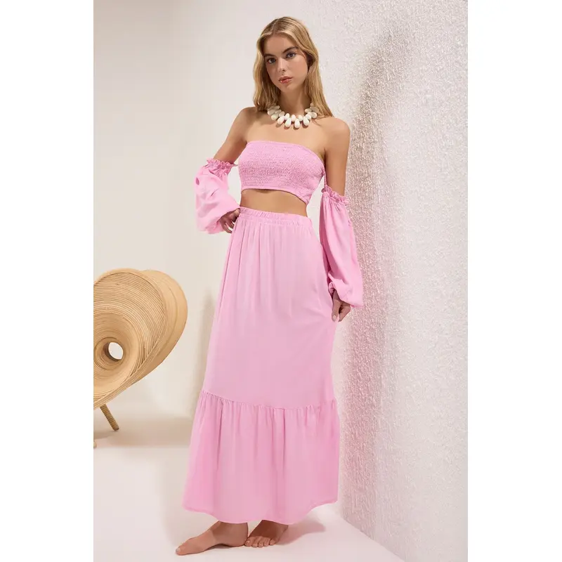 Women's Paisley Long Beachwear Oversize Two Piece Sets