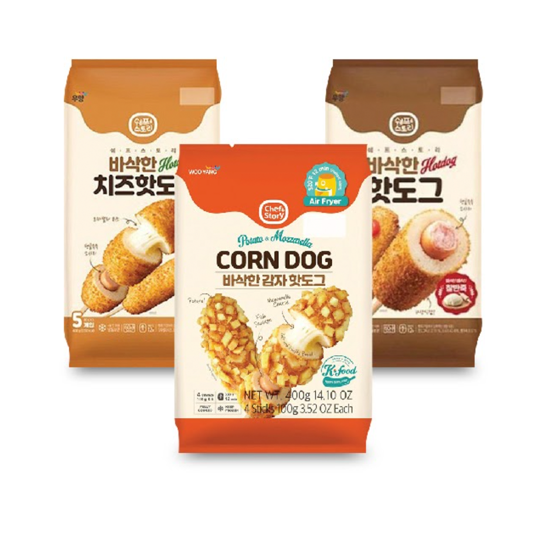 Chef Story Corn Hot Dog(Crispy Cheese)