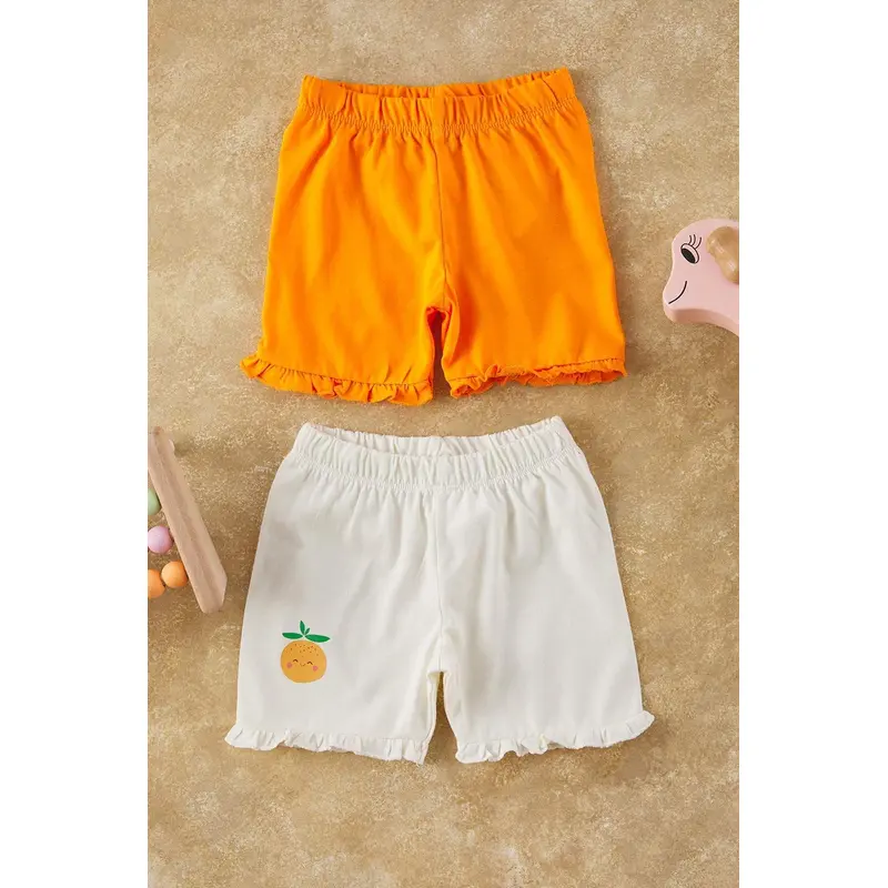 kds Girls Printed Regular High Waist Shorts & Bermudas