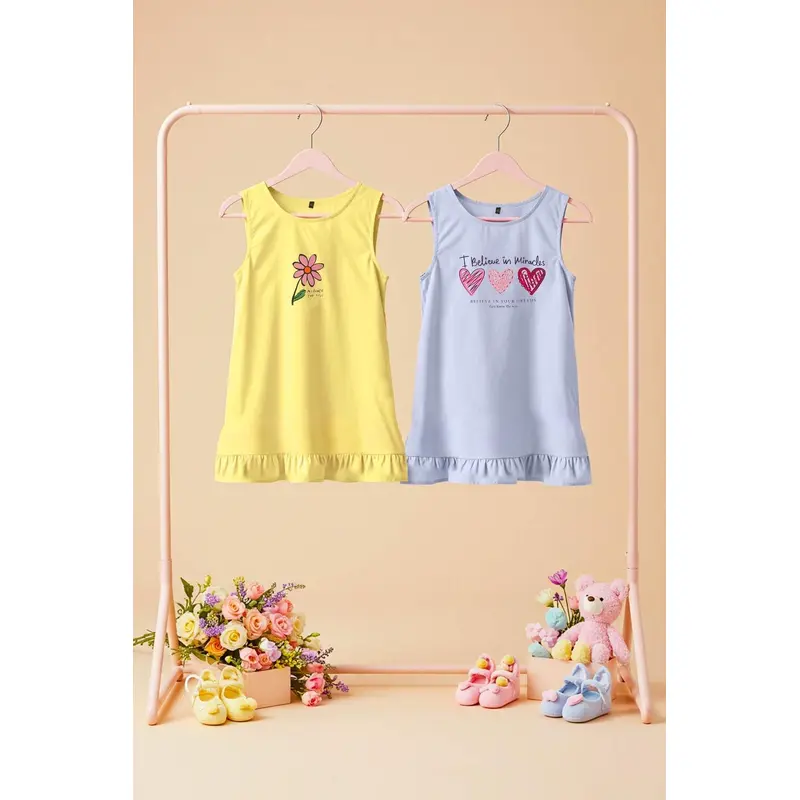 kds Girls Purple Geblmt Short / Mini Sleeveless Casual/daily Regular Dress