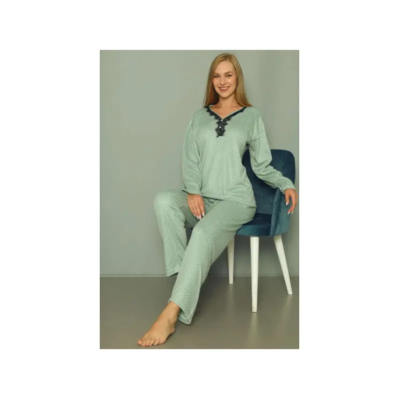 Polka Dot Women's Pajama Set Mint
