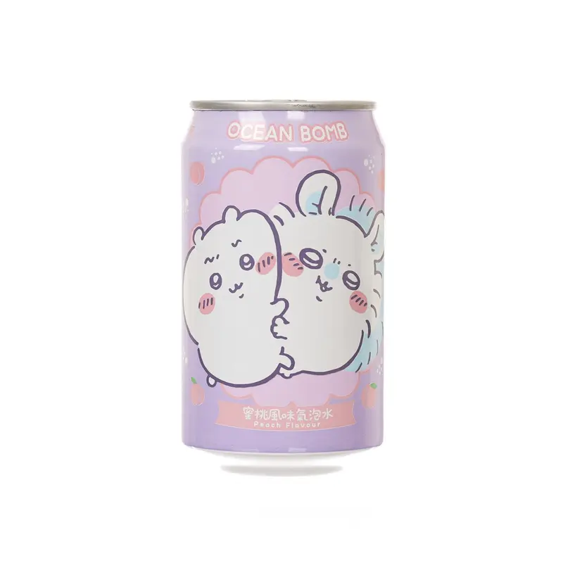 YHB OCEAN BOMB Peach Flavour Sparkling Water - Chiikawa [Can]  (330mL)