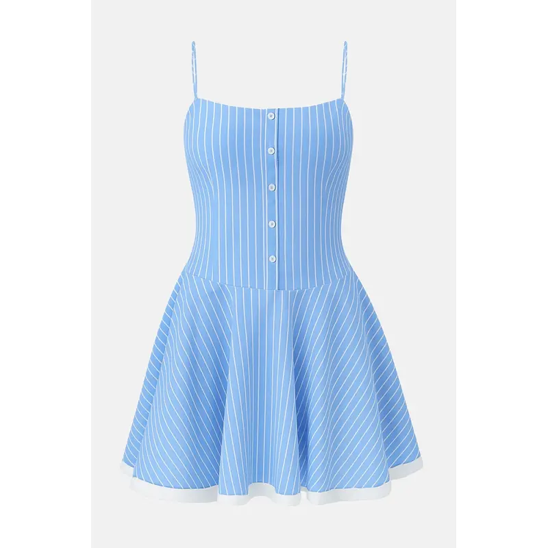 Women's Striped Short / Mini Sleeveless Casual/daily Skater Dress