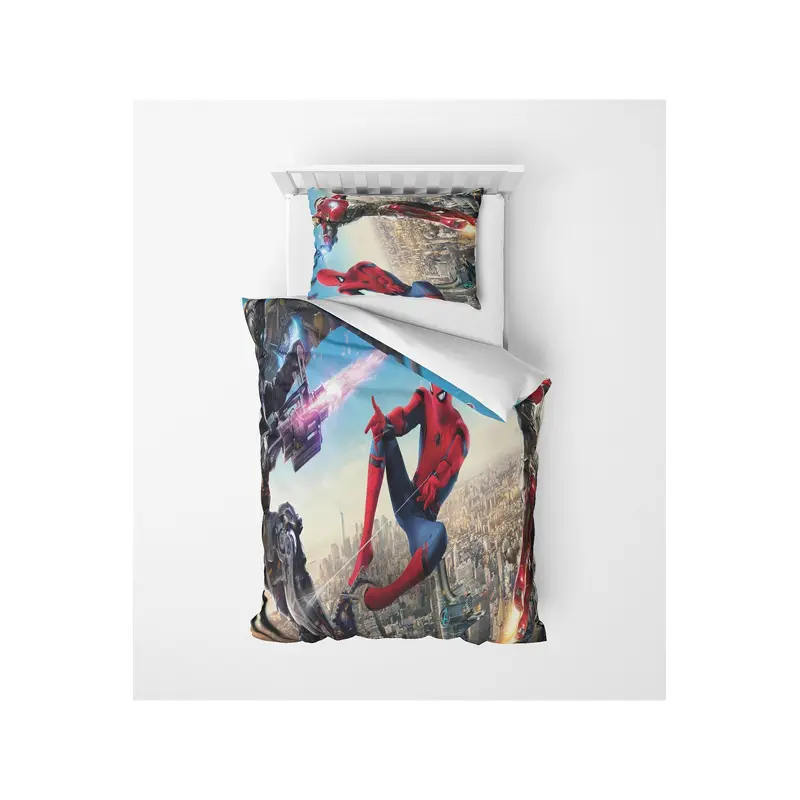 3D Digital Print Micro Satin Single Duvet Cover Set Spiderman