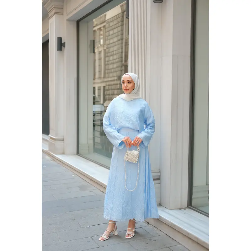 Self-Patterned Duo Set  Baby Blue