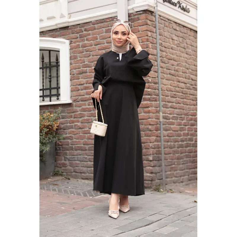 Pearl Detail Suit - Black