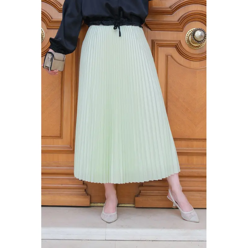 Elisa Pleated Skirt Light Green