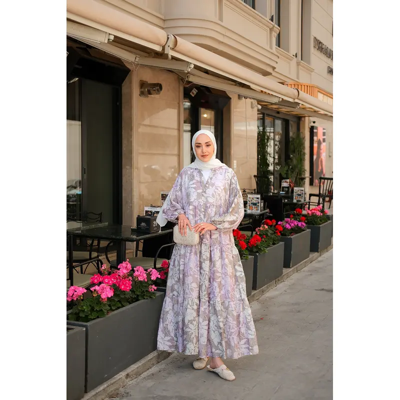 Pastel Floral Dress Lilac