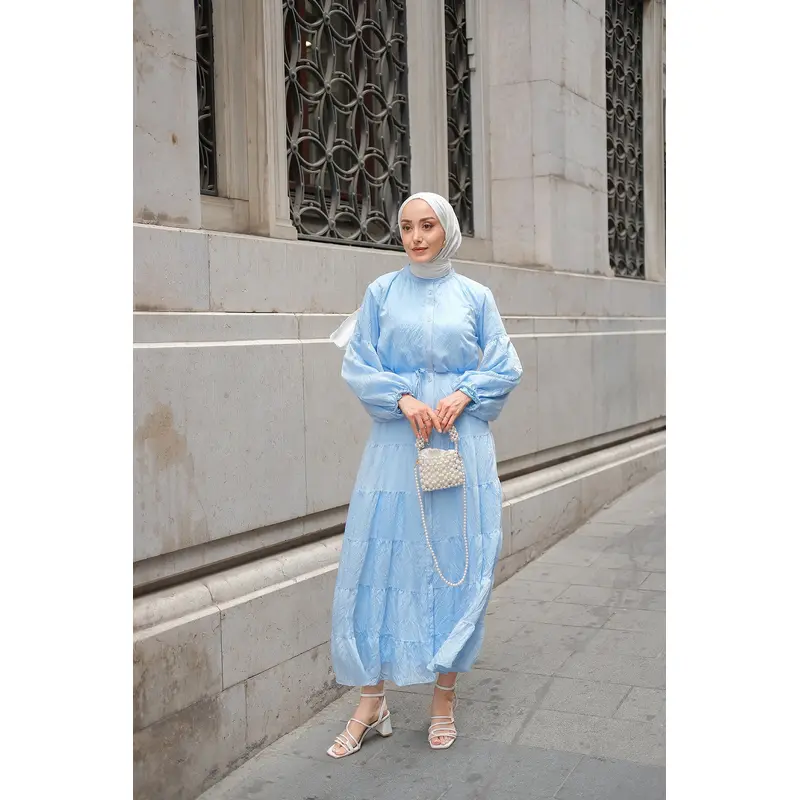 Lined Tulle Dress Light Blue