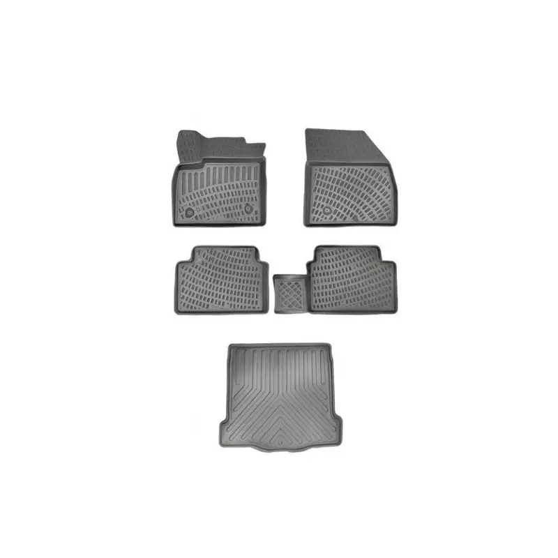 Ford Focus 5 3D Mat + Luggage Compartment Black Sedan After 2019