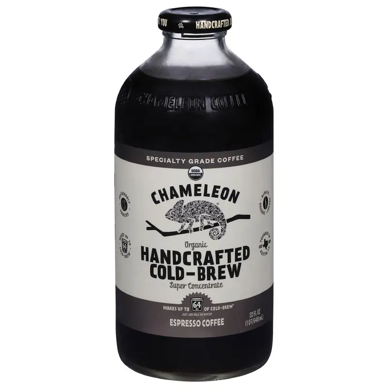 Chameleon Organic Handcrafted Cold-Brew Espresso Coffee 32 fl oz