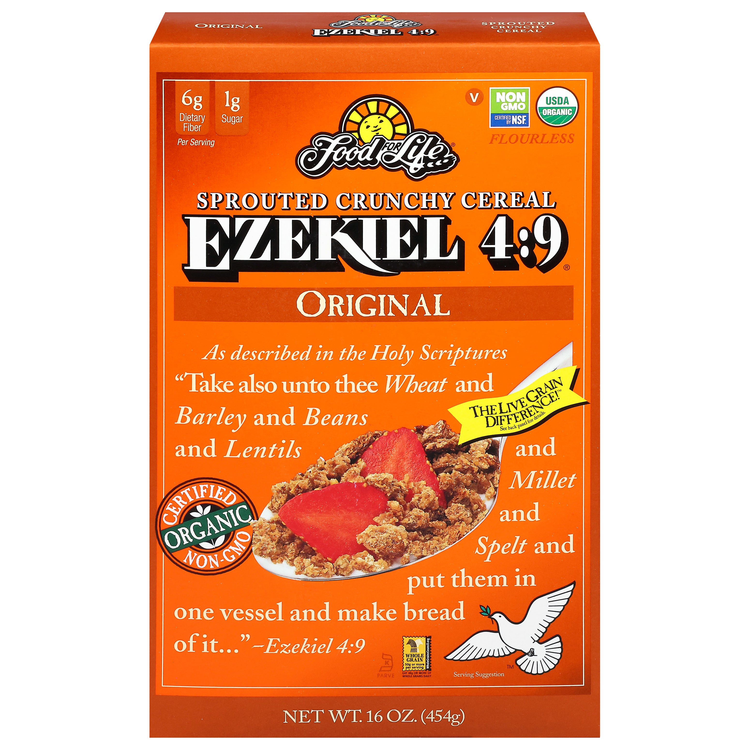 Food for Life Ezekiel 4:9 Sprouted Crunchy Original Cereal 16 oz