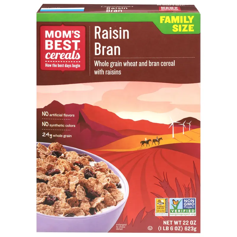 Mom's Best Raisin Bran Cereal Family Size 22 oz