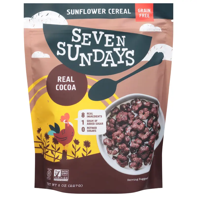 Seven Sundays Grain Free Real Cocoa Sunflower Cereal 8 oz