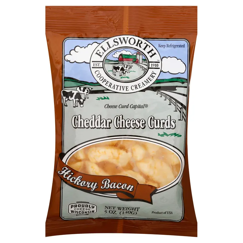 Ellsworth Hickory Bacon Cheddar Cheese Curds 5 oz