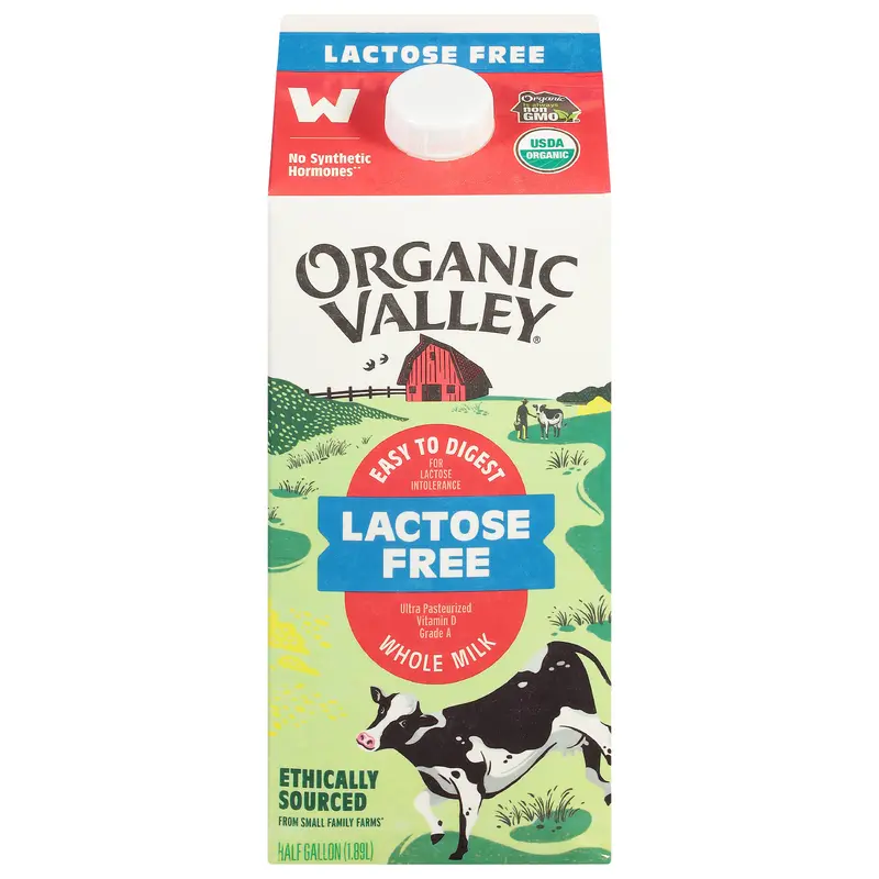 Organic Valley Lactose Free Whole Milk 0.5 gal