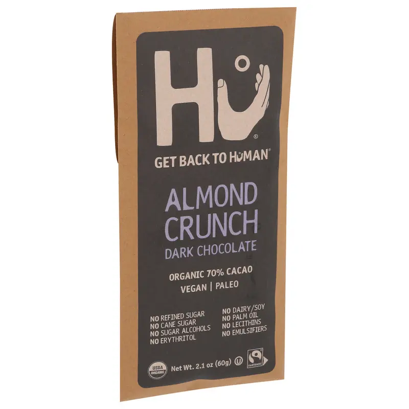 Hu Kitchen, Organic Dark Chocolate Almond Crunch Bar, 2.1 Oz