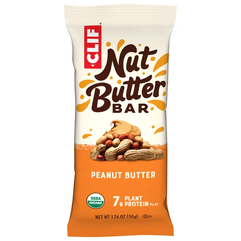 CLIF Nut Butter Bar - Peanut Butter - Filled Energy Bar - Non-GMO - USDA Organic - Plant-Based - Low Glycemic - 1.76 oz.
