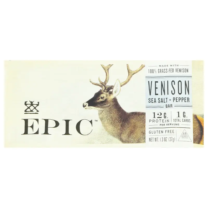 Epic Venison Sea Salt + Pepper Bar 1.3 oz
