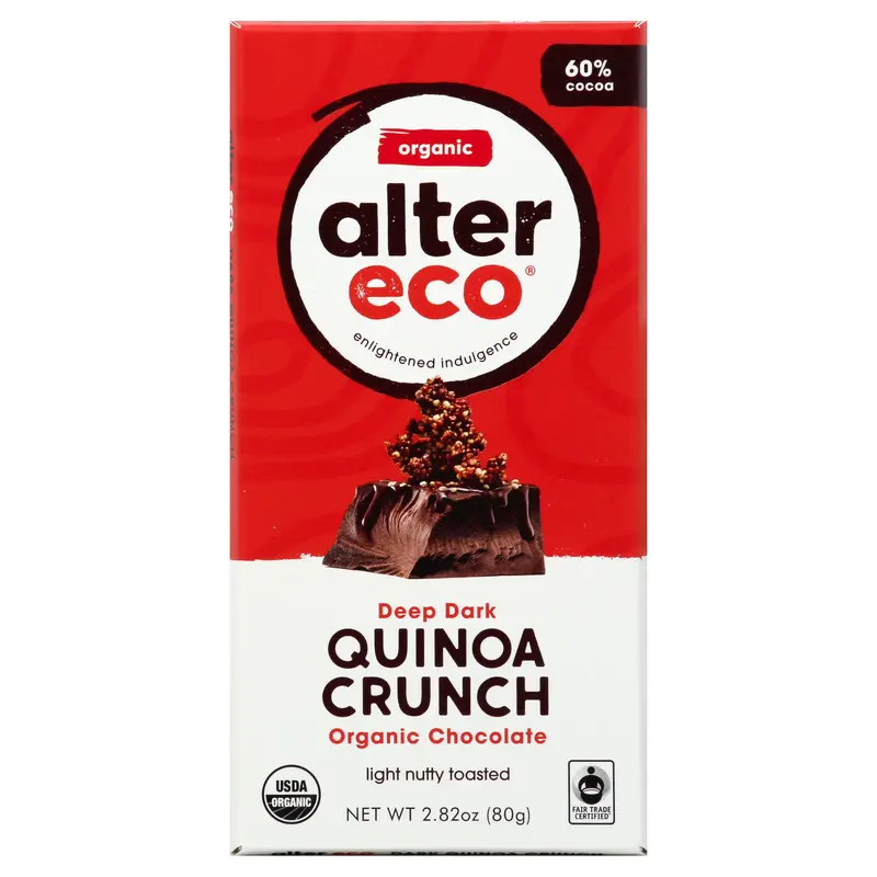 Alter Eco Dark Chocolate 2.82 oz - Quinoa Crunch