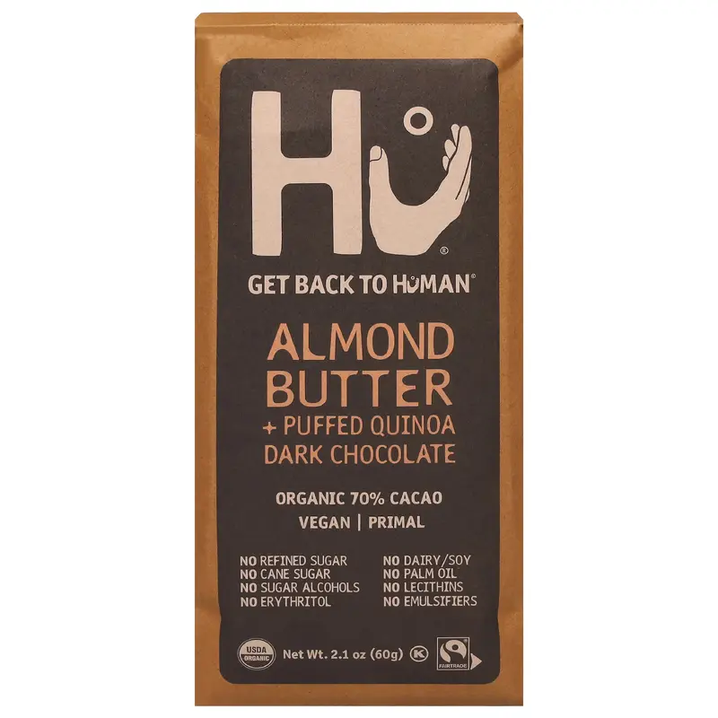 Hu Almond Butter + Puffed Quinoa Dark Chocolate 2.1 oz