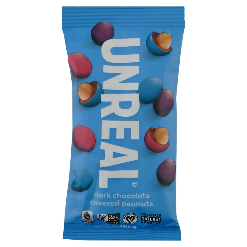Unreal Dark Chocolate Covered Peanuts 1.5 oz