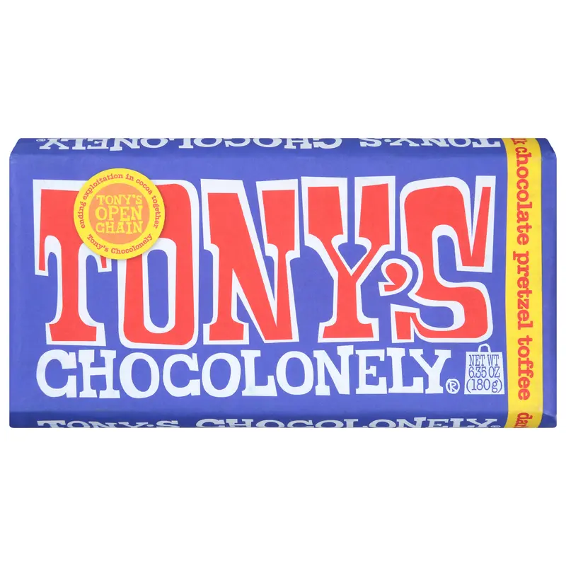 Tony's Chocolonely Pretzel Toffee Milk Chocolate 6.35 oz