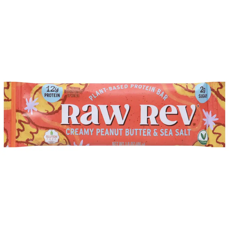 Raw Rev Plant-Based Creamy Peanut Butter & Sea Salt Protein Bar 1.6 oz