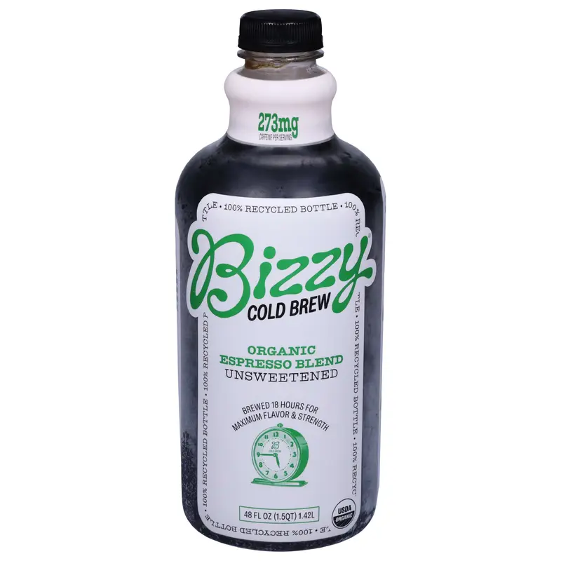Bizzy Organic Espresso Blend Unsweetened Cold Brew 48 fl oz