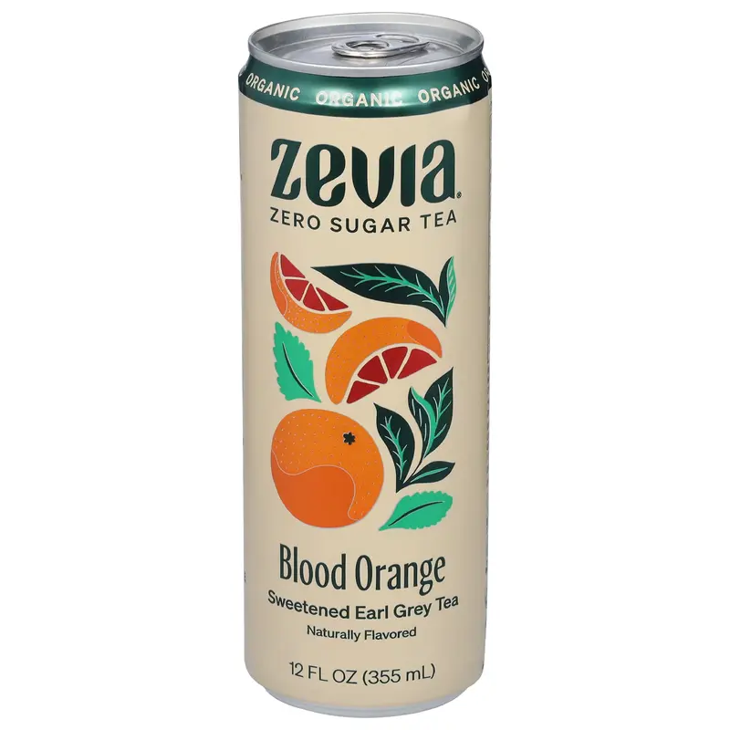 Zevia Sweetened Organic Blood Orange Earl Grey Tea 12 fl oz