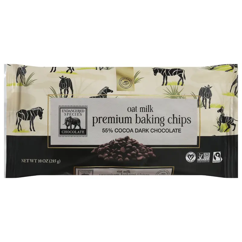 Endangered Species Premium Oat Milk Baking Chips 10 oz