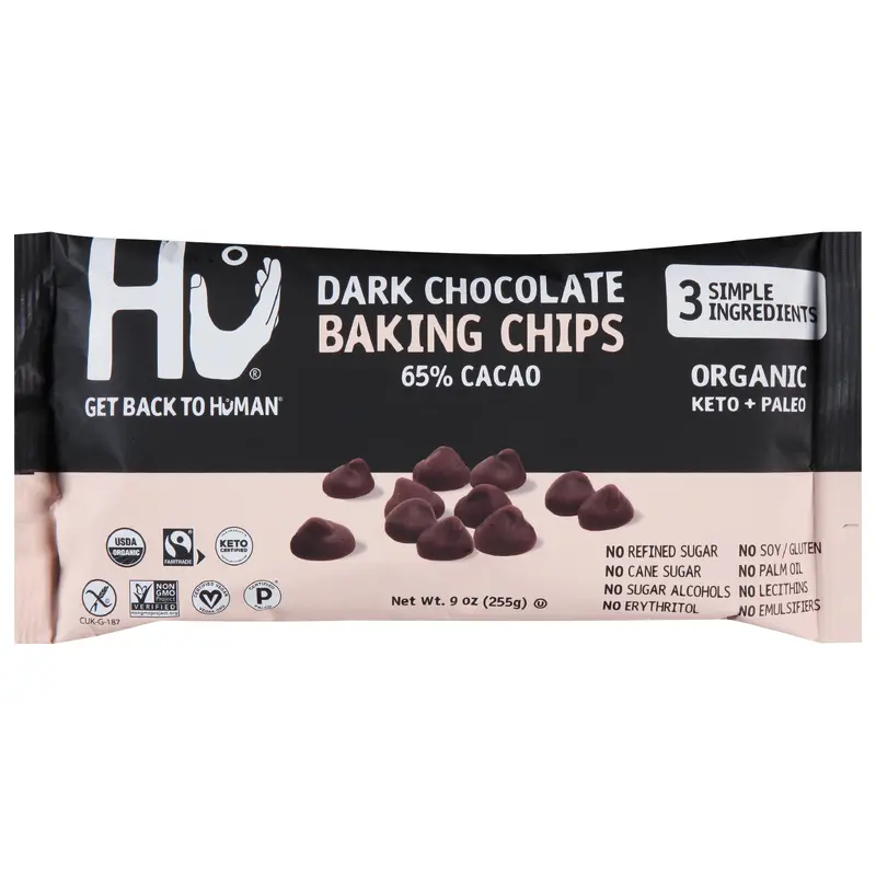 Hu Organic Dark Chocolate Baking Chips 9 oz