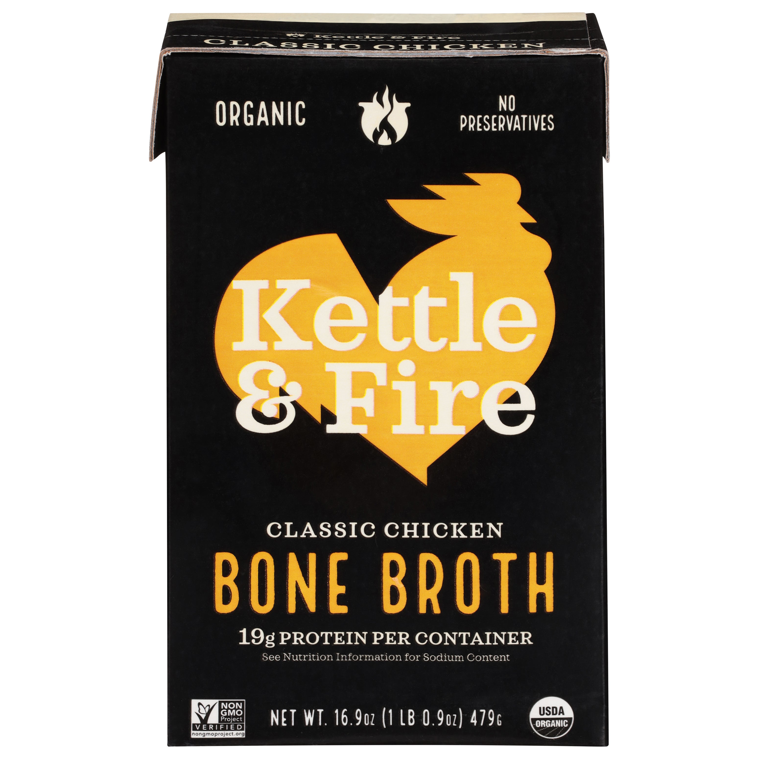 Kettle & Fire Classic Chicken Bone Broth 16.9 oz
