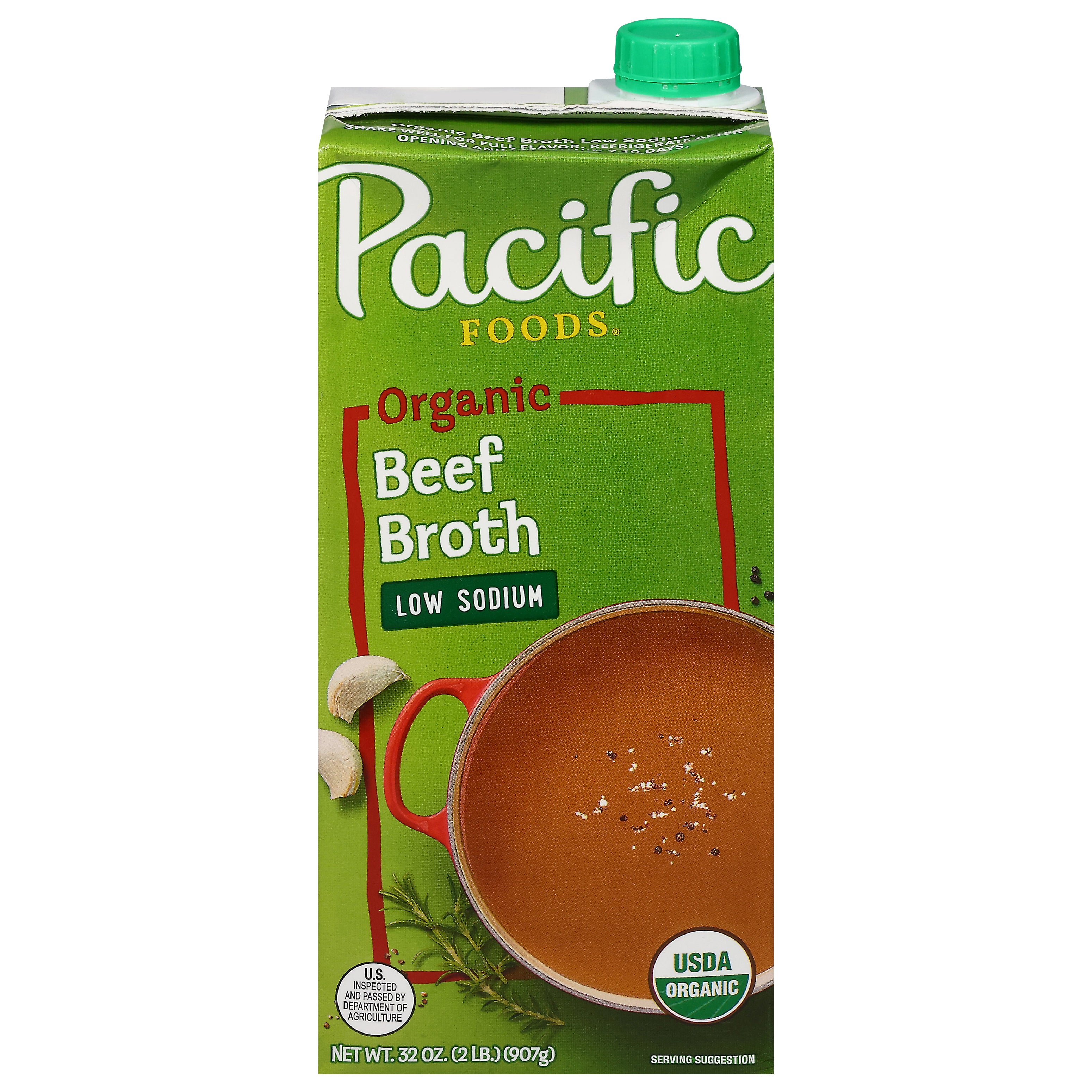 Pacific Foods Organic Beef Broth 32 oz - Organic Beef Broth LOW SODIUM