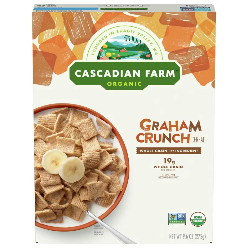 Cascadian Farm Organic Graham Crunch Cereal, 9.6 oz.