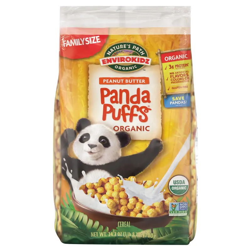 Nature's Path EnviroKidz Organic Panda Puffs Cold Cereal 24.7oz EcoPac Bag