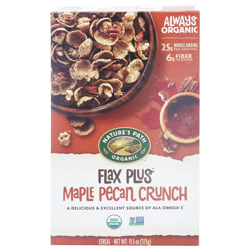 Nature's Path Organic Flax Plus Maple Pecan Crunch Cereal 11.5 oz