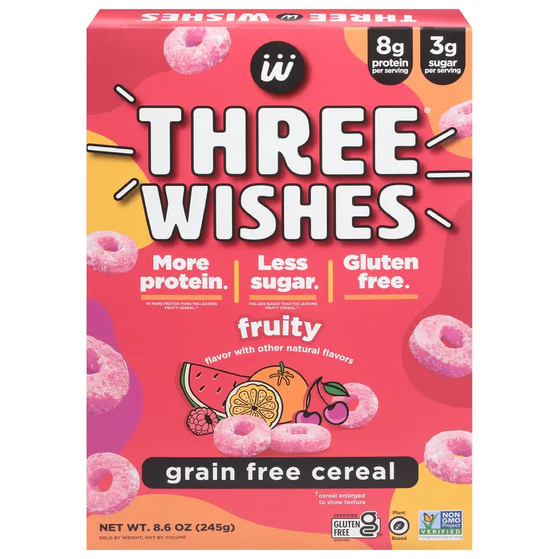 Three Wishes Grain Free Fruity Flavor Cereal 8.6 oz